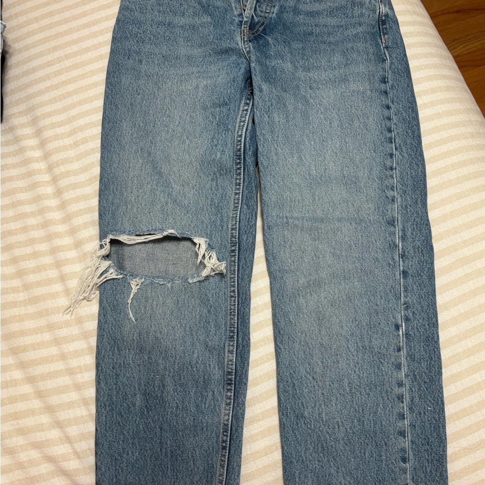 Classic Blue Distressed Women's Jeans